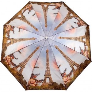 Мини женский зонт с Эйфелевой башней, Popular, механика, 5 сл.,арт.1233-5-5